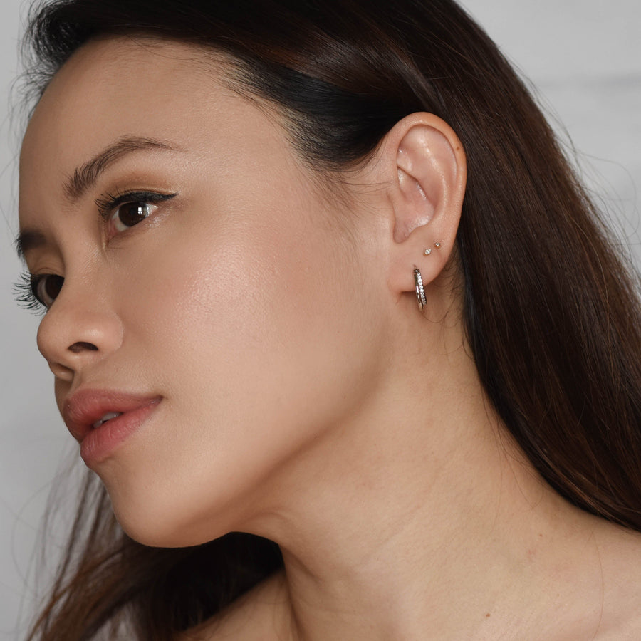 Isla Double Hoops | Silver