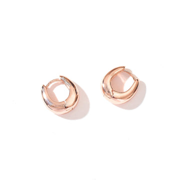 Signa Minimalist Huggies | Rose Gold