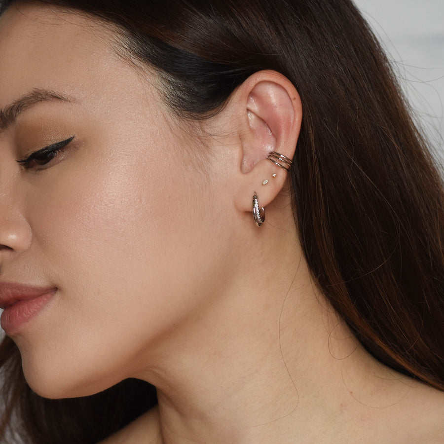 Isla Double Hoops | Silver