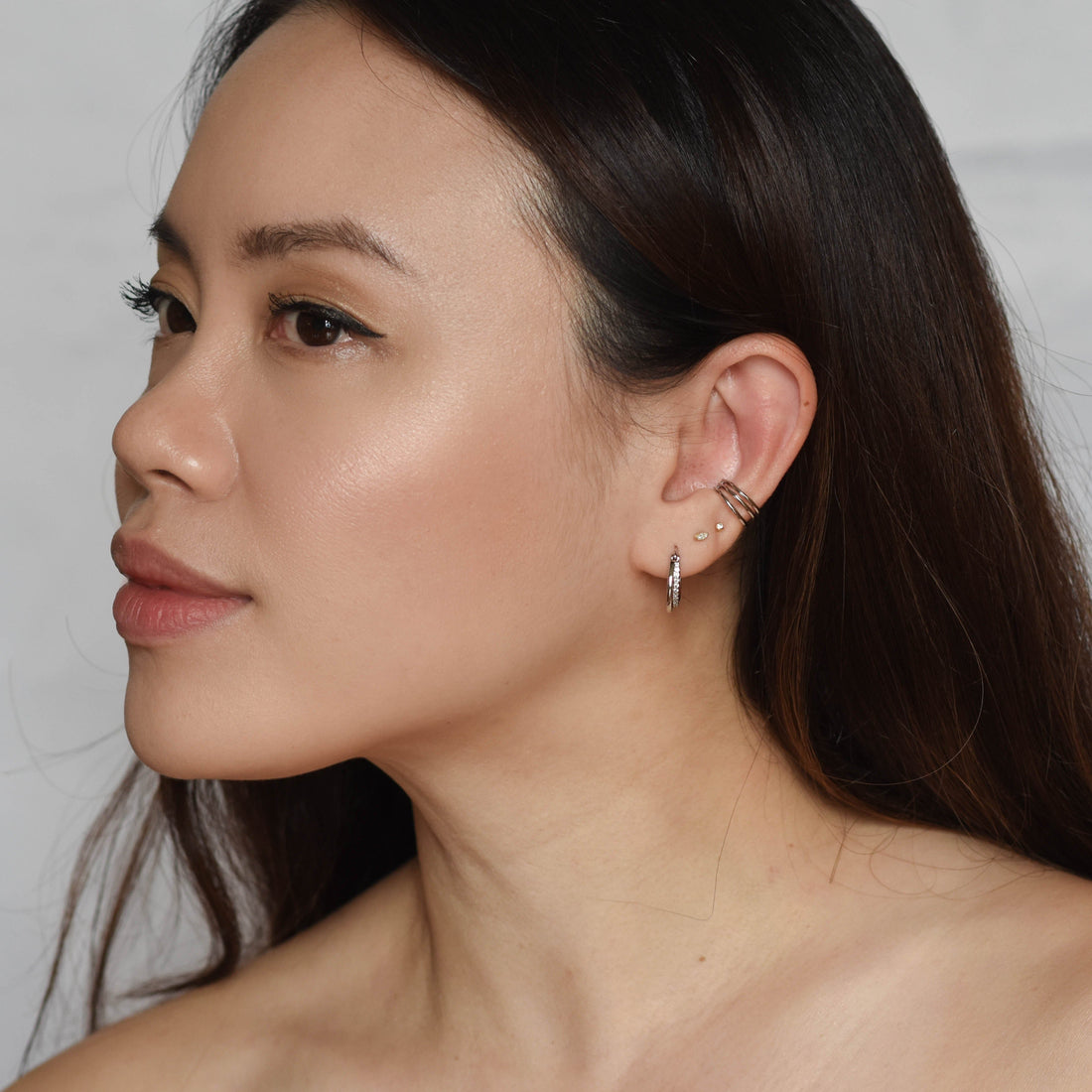 Isla Double Hoops | Silver