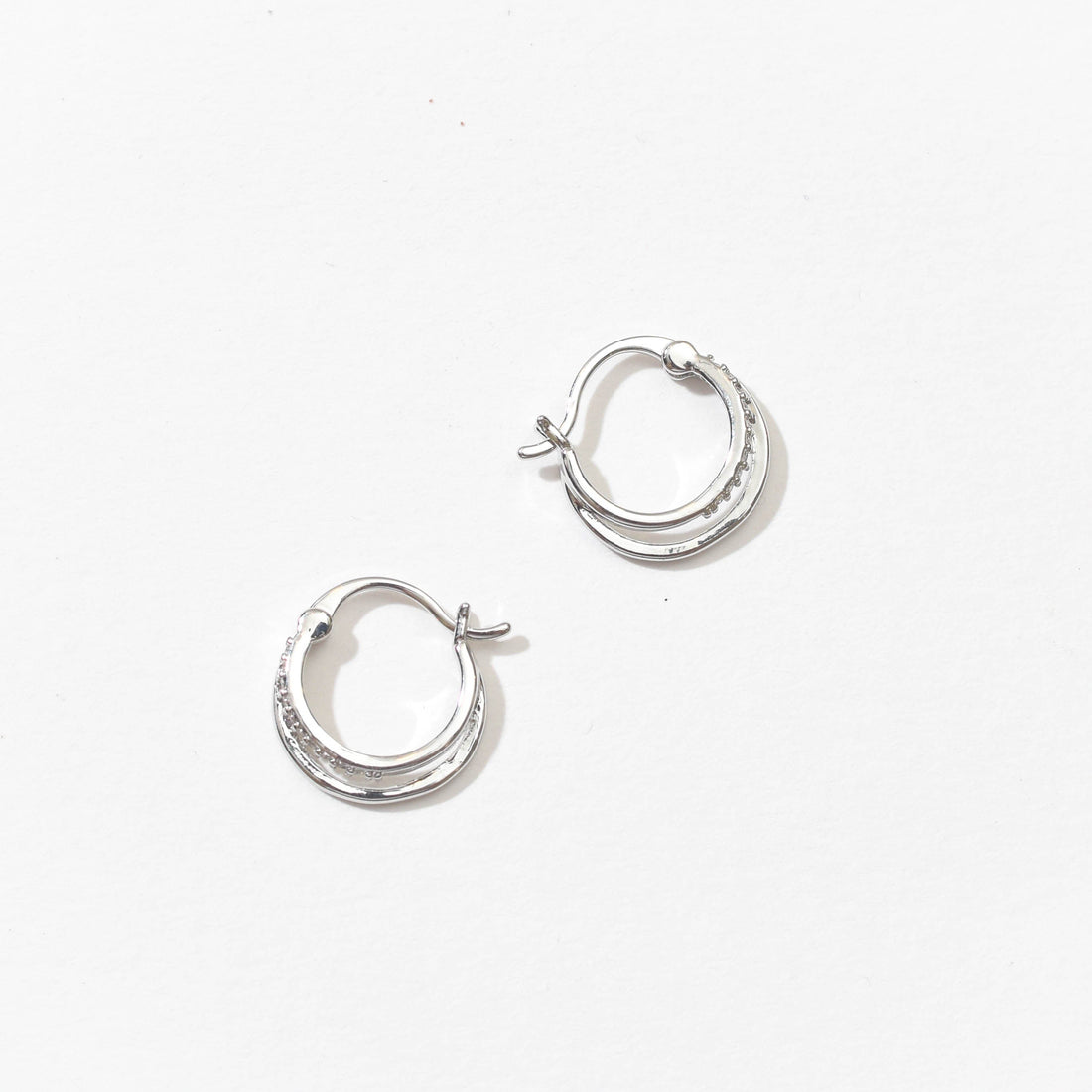 Isla Double Hoops | Silver