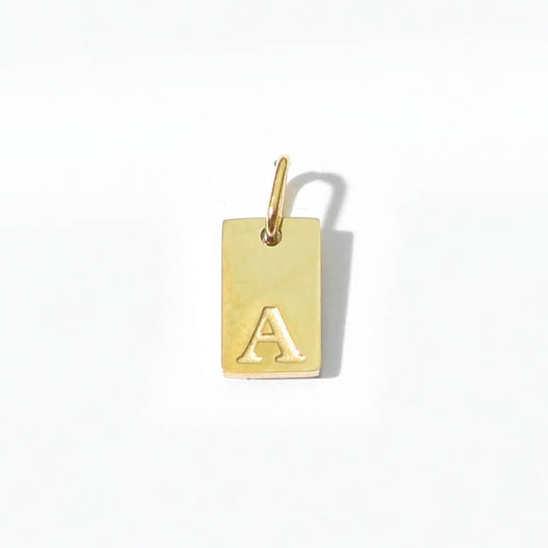 Alphabet A Charm | Gold