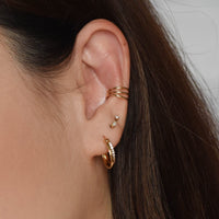 Isla Double Hoops | Gold