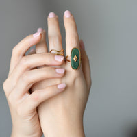 Ellowyn Green Mica Ring