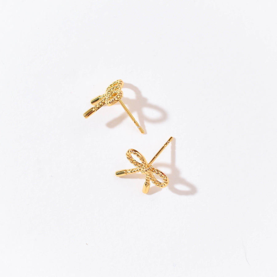 Lila Bow Studs | Gold