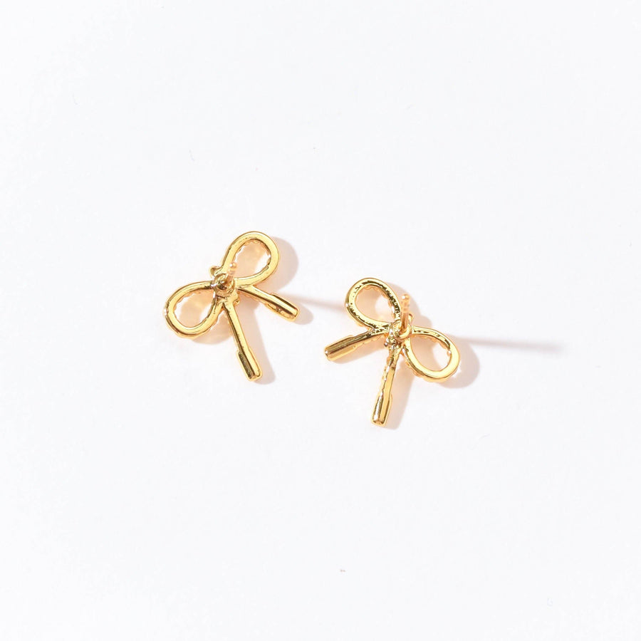 Lila Bow Studs | Gold