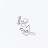 Lila Bow Studs | Silver