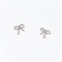 Lila Bow Studs | Silver