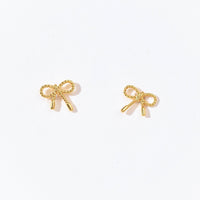 Lila Bow Studs | Gold