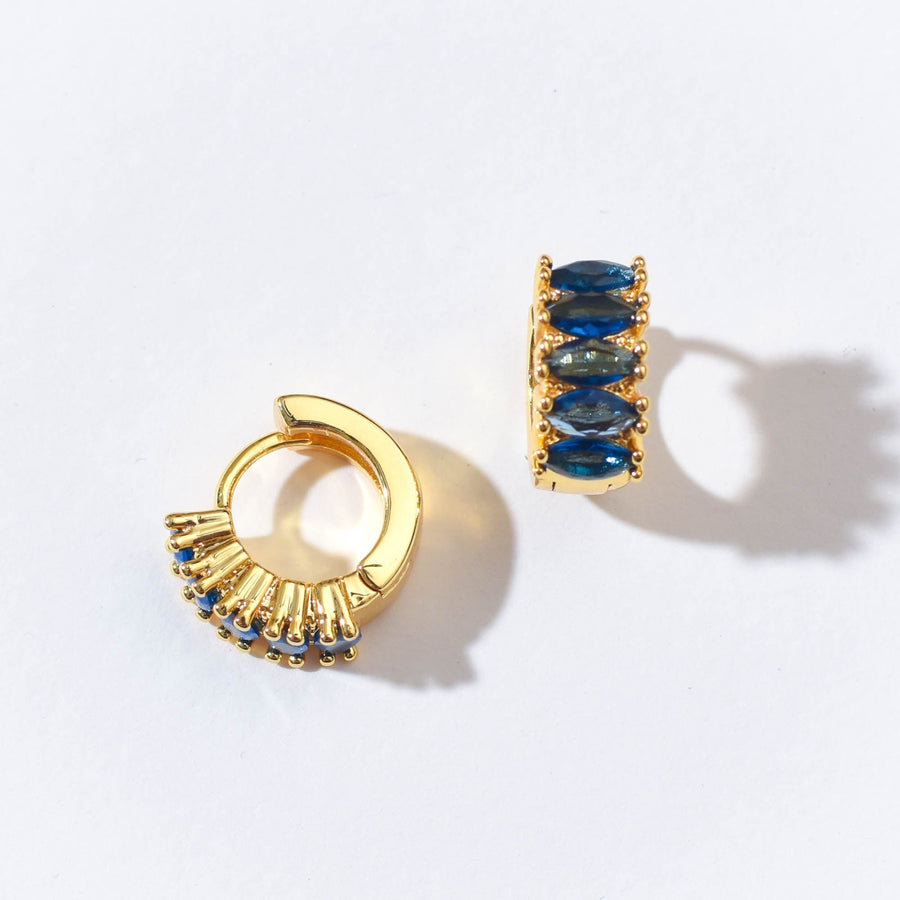 Jada Hoops | Sapphire Gold