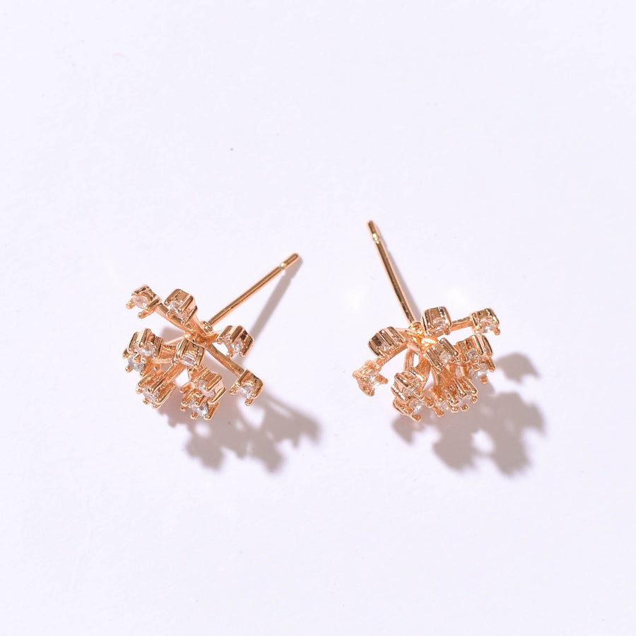 Starburst Studs Warm Gold