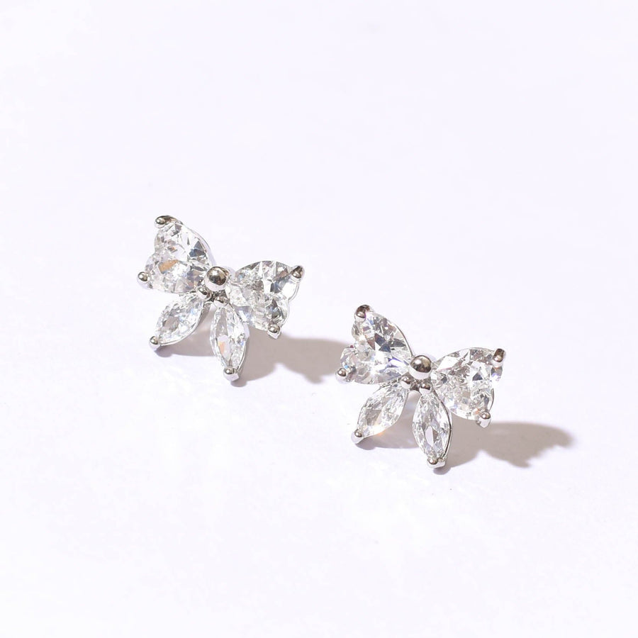 Christy Bow Studs | Silver