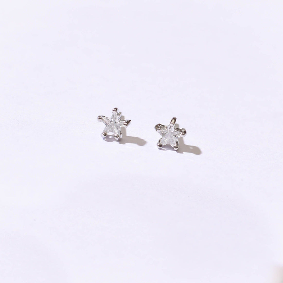 Crystal Star Studs | Silver