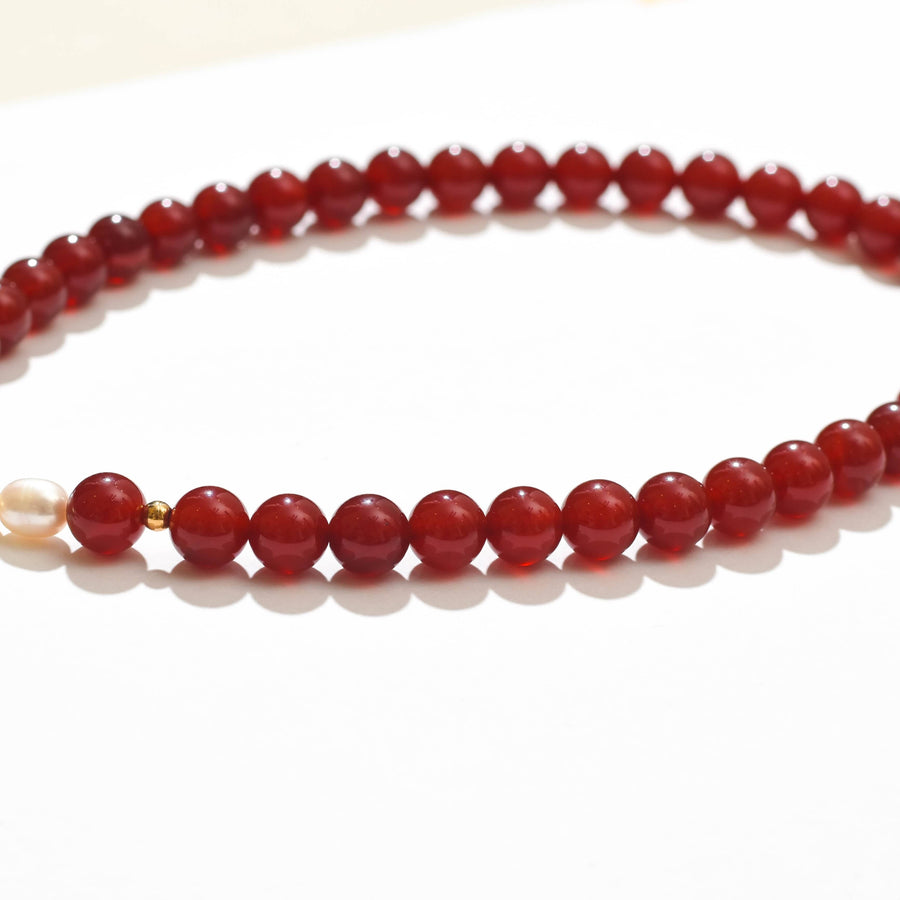 Zhi Red Agate Necklace