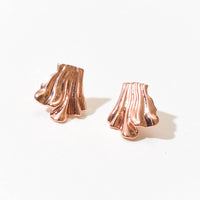 Tara Draped Studs | Rose Gold