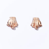 Tara Draped Studs | Rose Gold