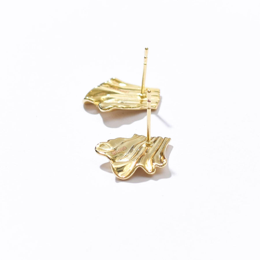 Tara Draped Studs | Gold