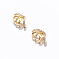 Gwen Cage Studs | Gold