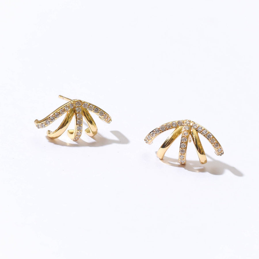 Gwen Cage Studs | Gold