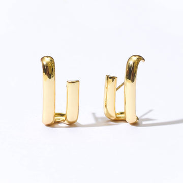 I See Double Studs | Gold