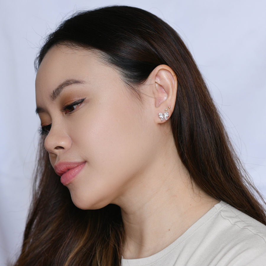 Christy Bow Studs | Silver