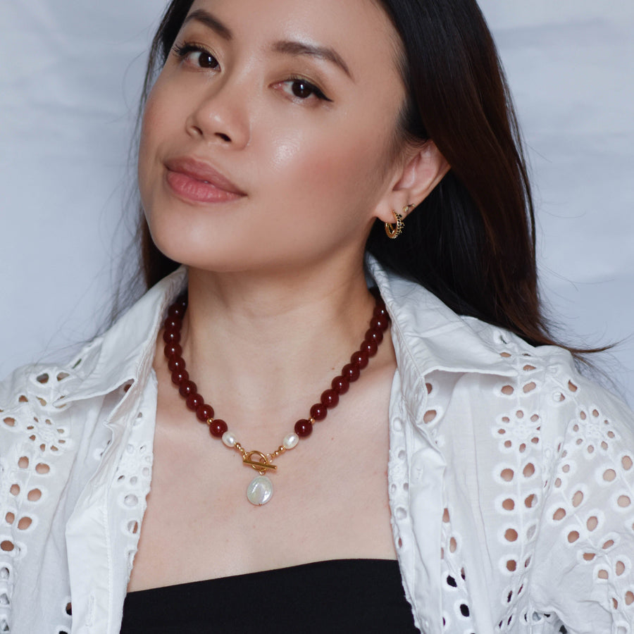 Zhi Red Agate Necklace