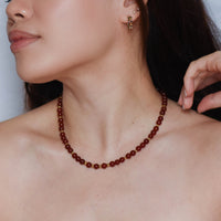 Michaela Red Agate Necklace