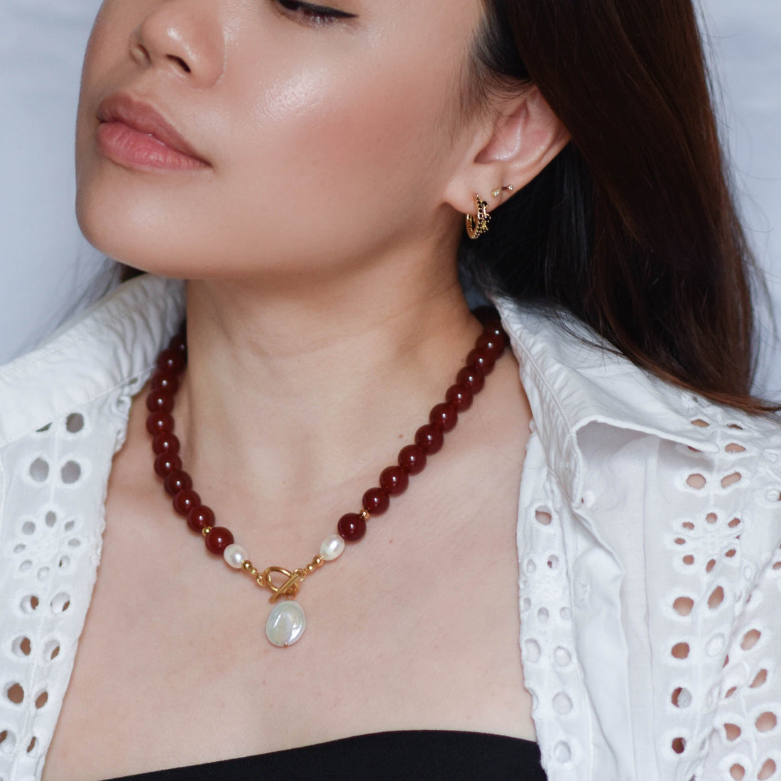 Zhi Red Agate Necklace