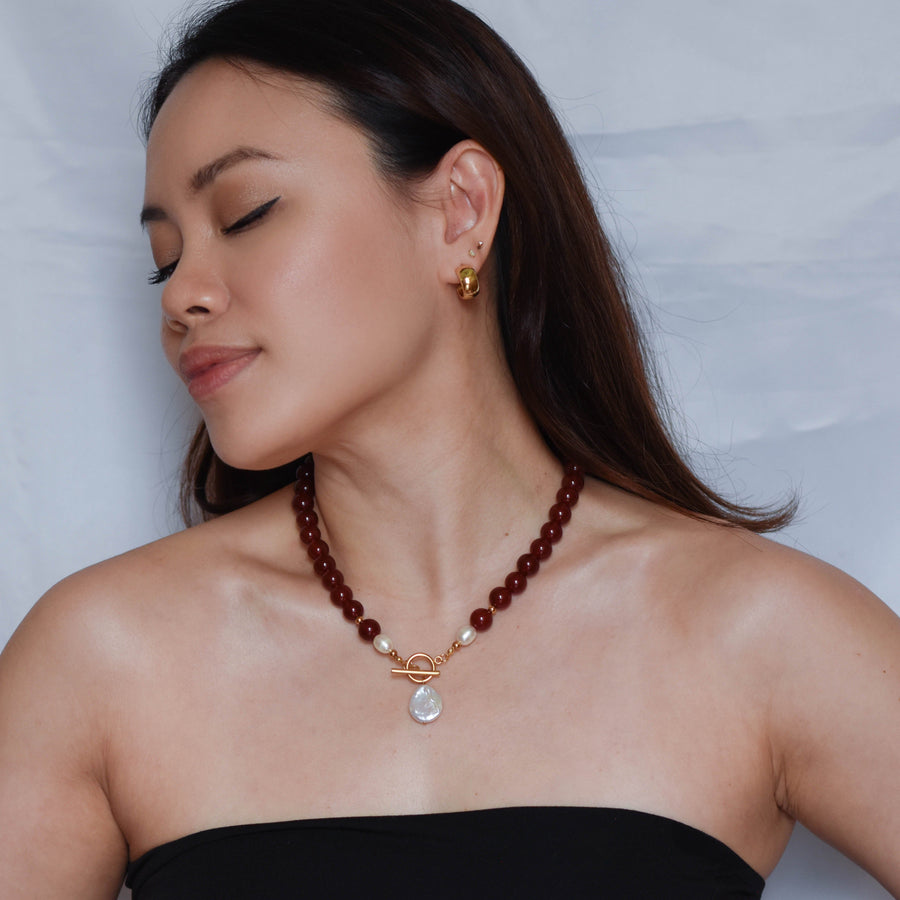 Zhi Red Agate Necklace