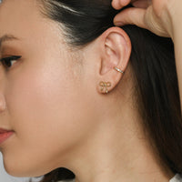 Lila Bow Studs | Gold