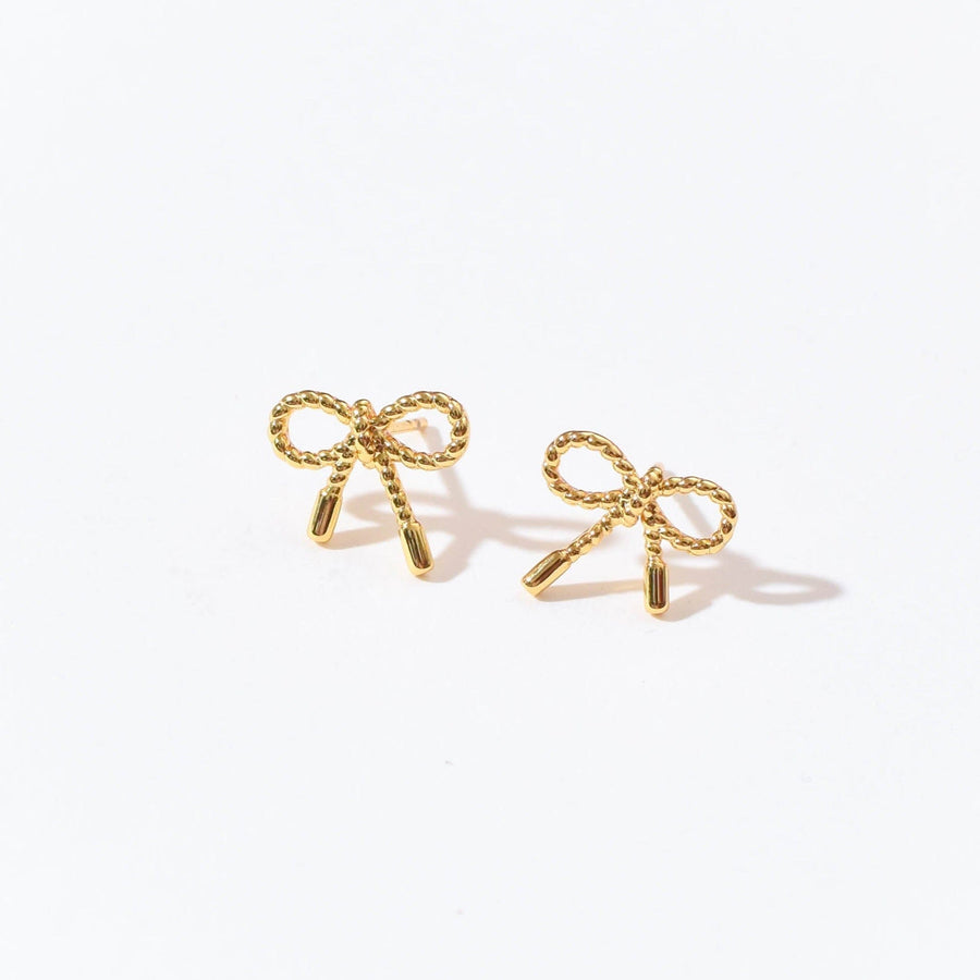 Lila Bow Studs | Gold