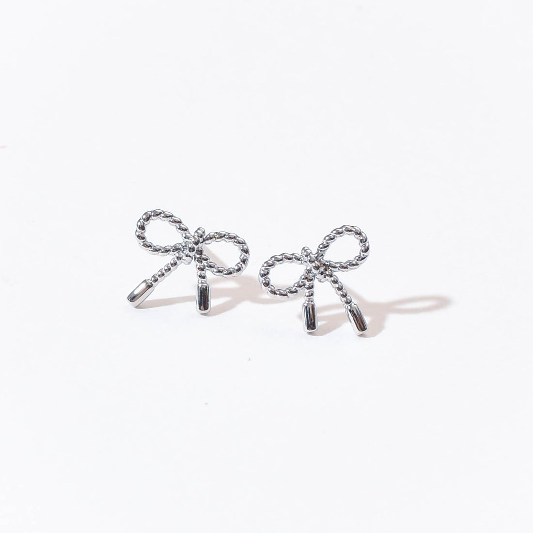 Lila Bow Studs | Silver