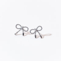 Lila Bow Studs | Silver