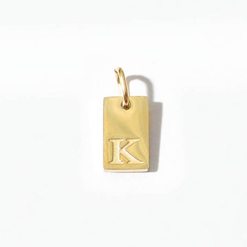 Alphabet K Charm | Gold