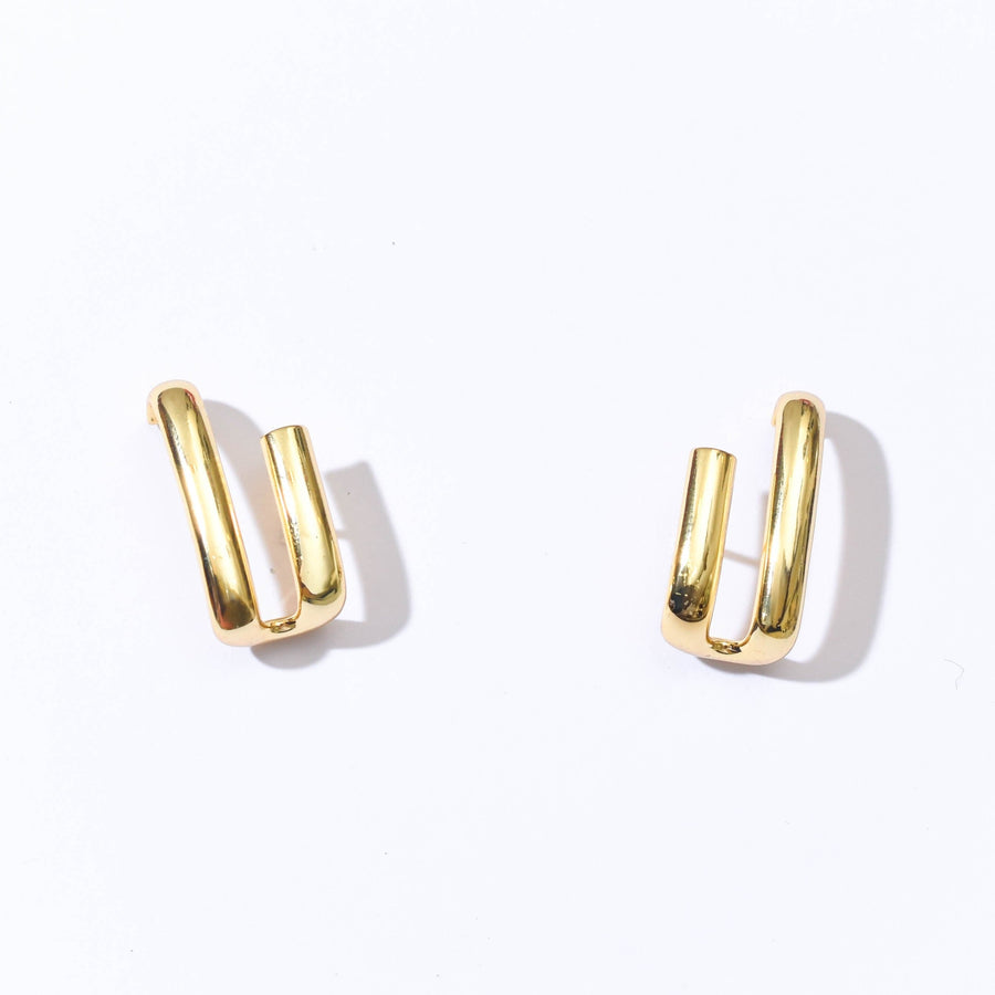 I See Double Studs | Gold