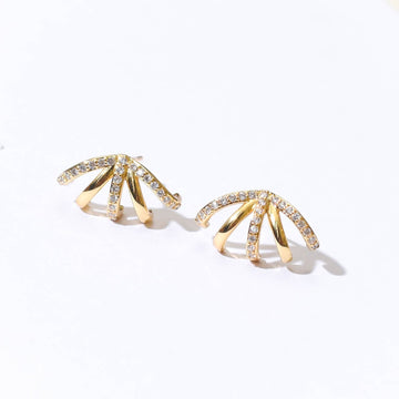 Gwen Cage Studs | Gold