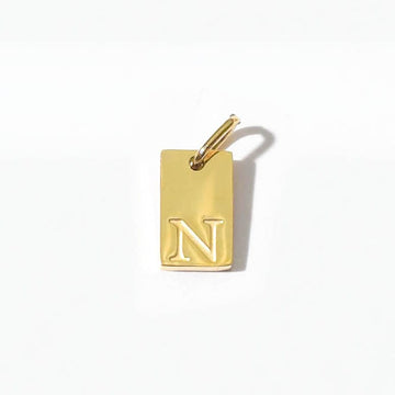 Alphabet N Charm | Gold