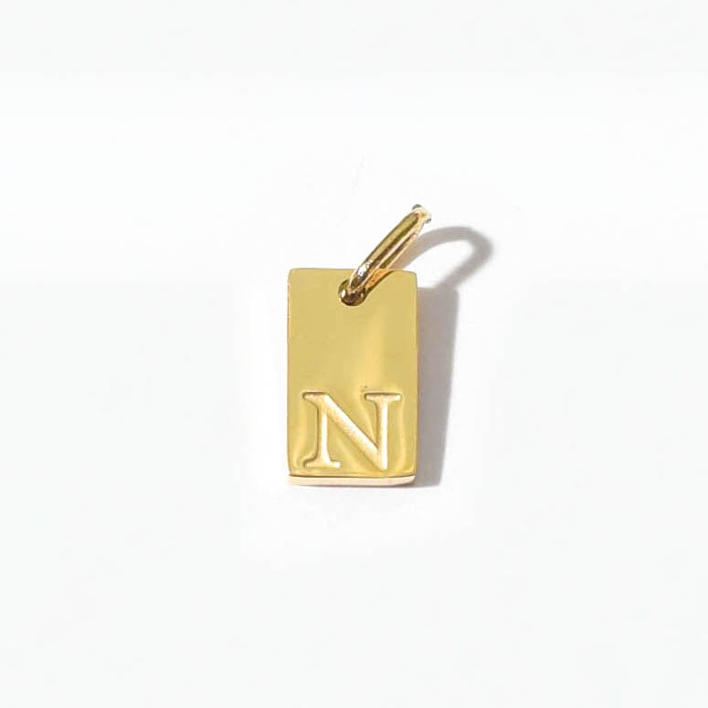 Alphabet N Charm | Gold