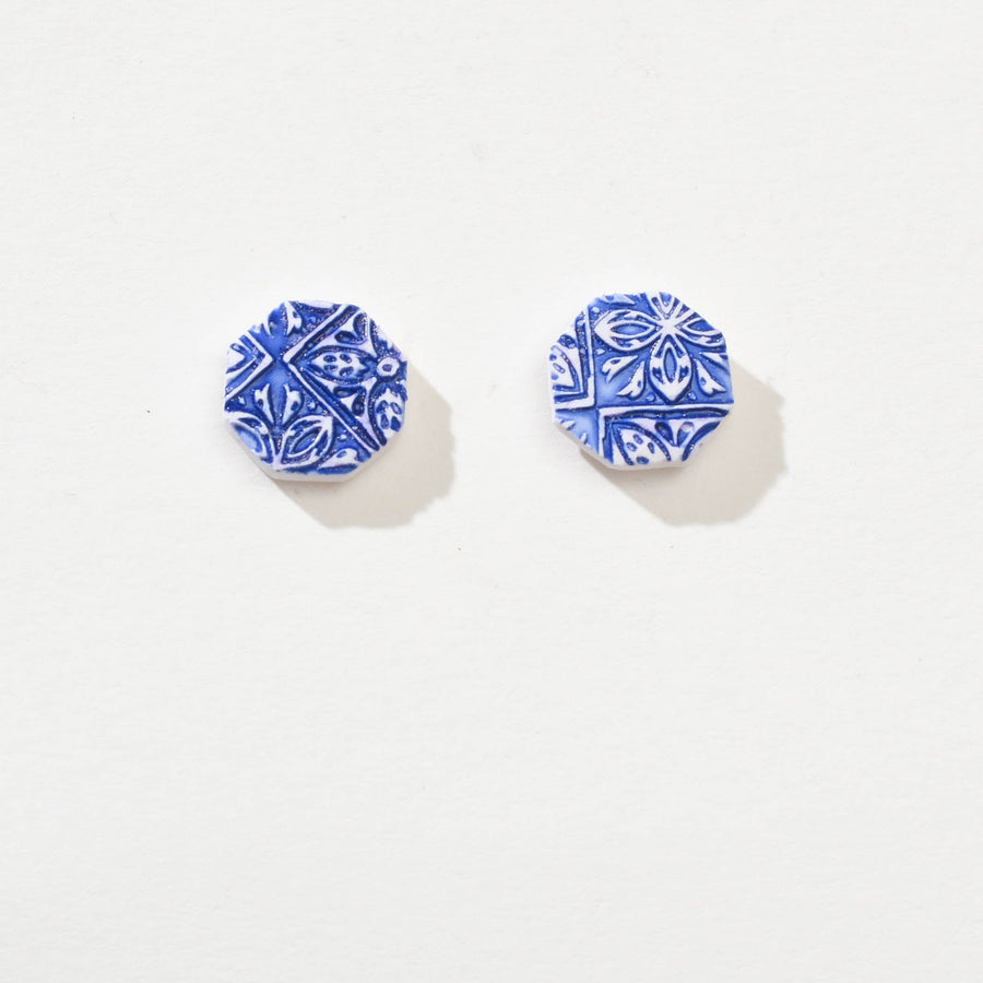 Porcelain Ivy Studs