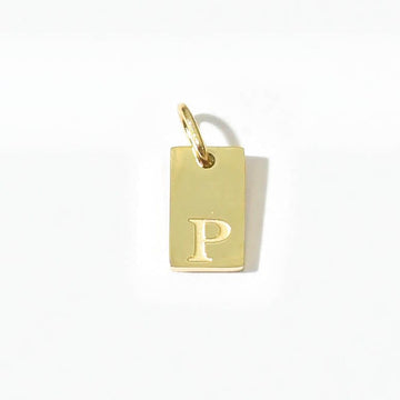 Alphabet P Charm | Gold