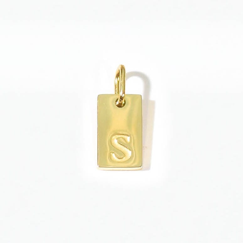 Alphabet S Charm | Gold