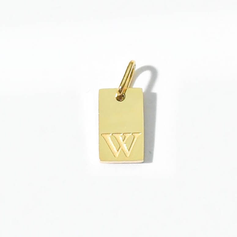 Alphabet W Charm | Gold