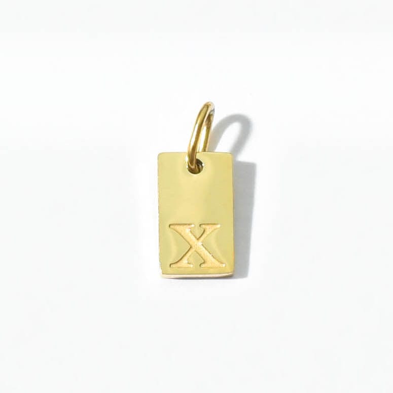 Alphabet X Charm | Gold