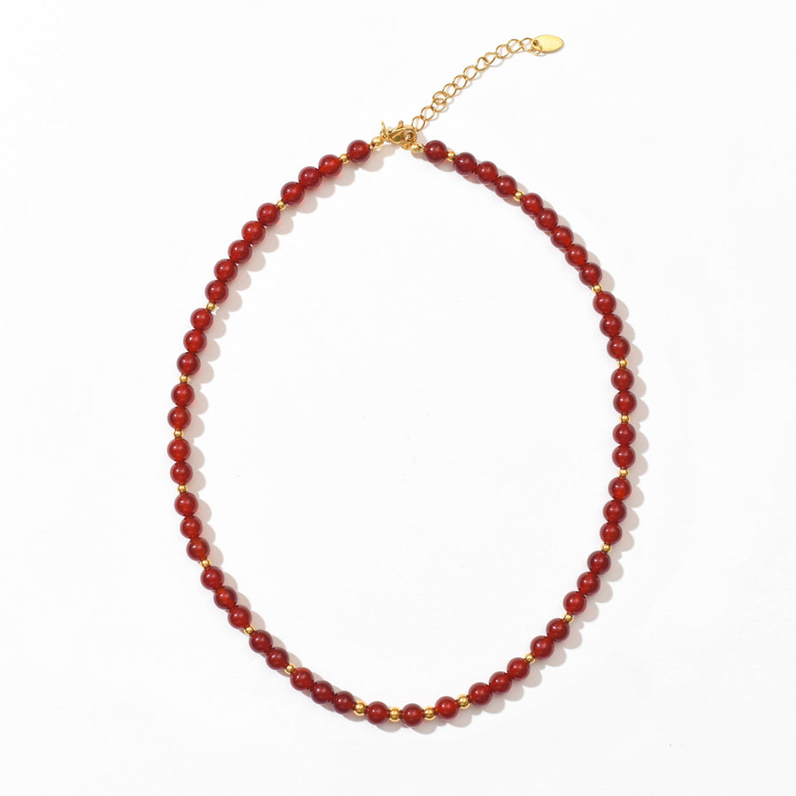 Michaela Red Agate Necklace